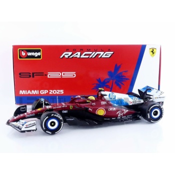 BBURAGO 1/18 - FERRARI SF-25 - Miami GP 2025 (L. Hamilton)