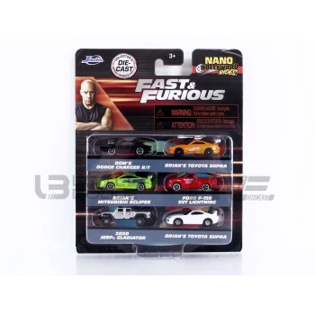 JADA TOYS 1/87 - PORSCHE 6 Cars Set Fast and Furious - Nano Hollywood Rides