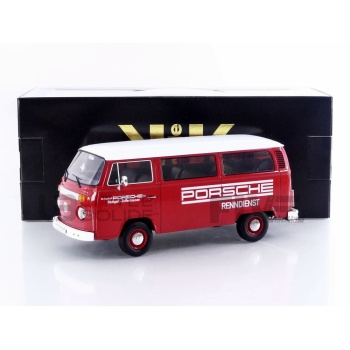 KK SCALE MODELS 1/18 - VOLKSWAGEN Combi T2b Bus Porsche Renndienst - 1972