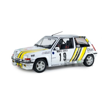 SOLIDO 1/18 - RENAULT 5 GT Turbo MK2 - Rallye Monte-Carlo 1989