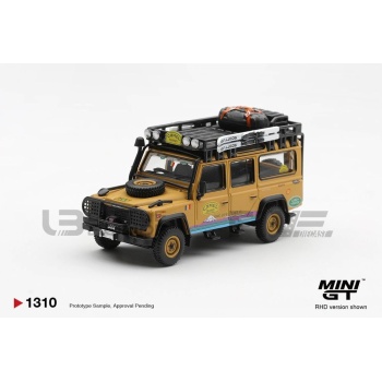 MINI GT 1/64 - LAND ROVER Defender 110 - Camel Trophy Tierra Del Fuego 1998