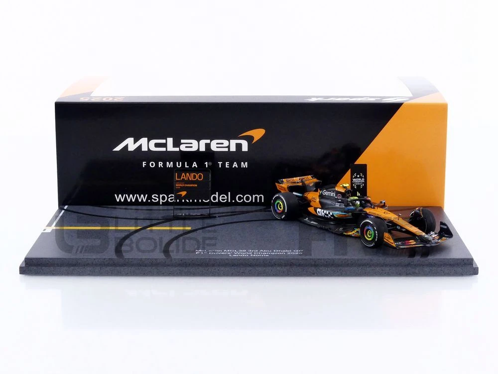S9678 – SPARK 1/43 - MCLAREN MCL39 - World Champion 3rd Abu Dhabi