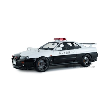 SOLIDO 1/18 - NISSAN Skyline (BNR34) GT-R Japanese Police - 1999